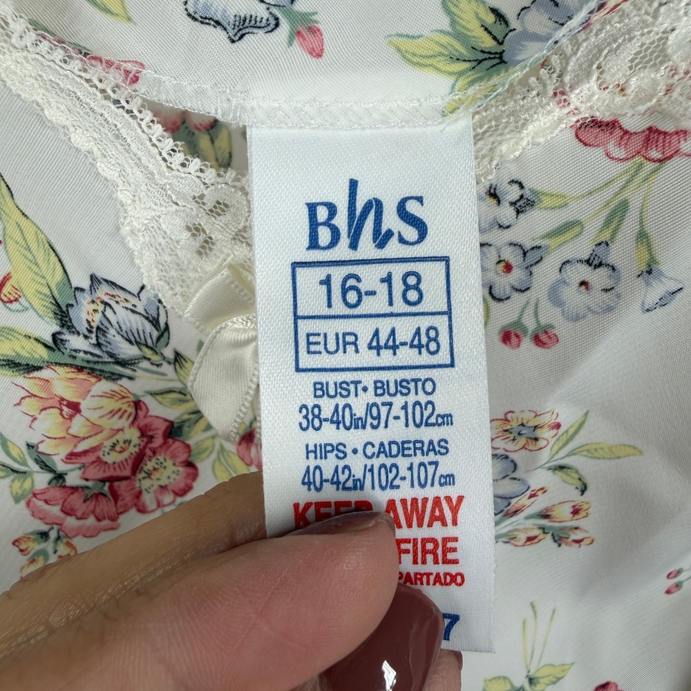 Vintage BHS 90's Lana Del Rey Coquette Slip Dress Romantic Dainty Size XL - Picture 5 of 9